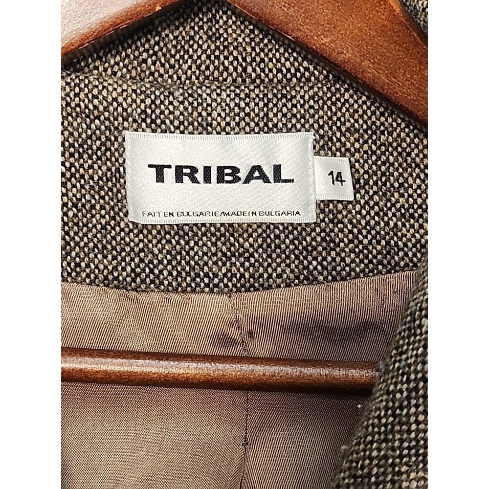 Tribal Wool Blend Jacket Sz 14 Mid Length - Picture 4 of 8